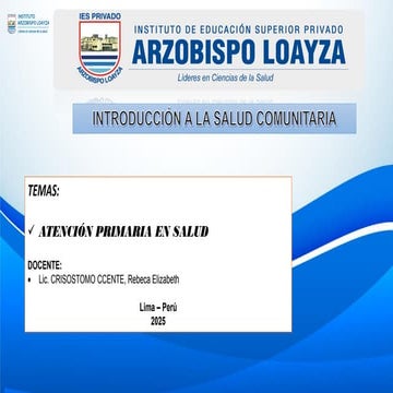 Atención Primaria de Salud Renovada | PPTX
