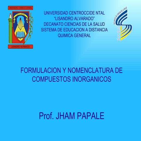 Clases teoricas de formulacion y nomenclatura