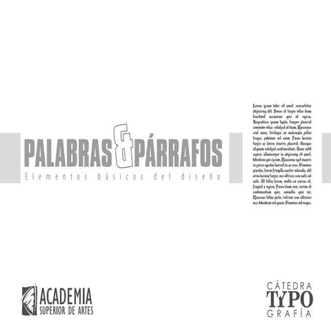 Palabras&Párrafos(I)