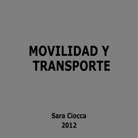 Clase transporte sara ciocca