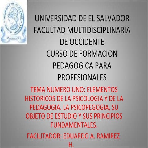 Clase uno curso de formación pedagógica