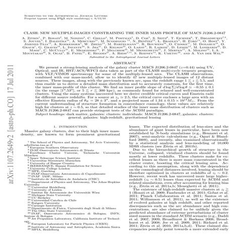 Clash  new multiple-images constraining the inner mass profile of macs j1206....