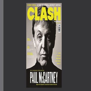 Clash magazine front cover analysis