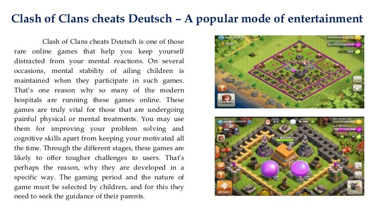 Cheat Codes Fur Clash Of Clans Deutsch