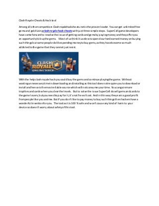 Clash Royale Cheats & Hack tool Clash Royale Cheats & Hack tool