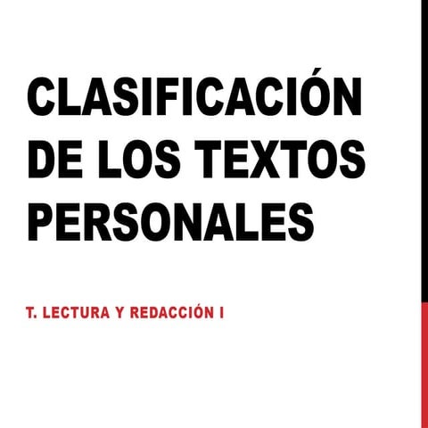 Textos personales | PPTX