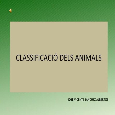 Clasificació dels animals