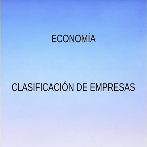 Clasificación de empresas