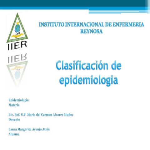Clasificación de epidemiologia