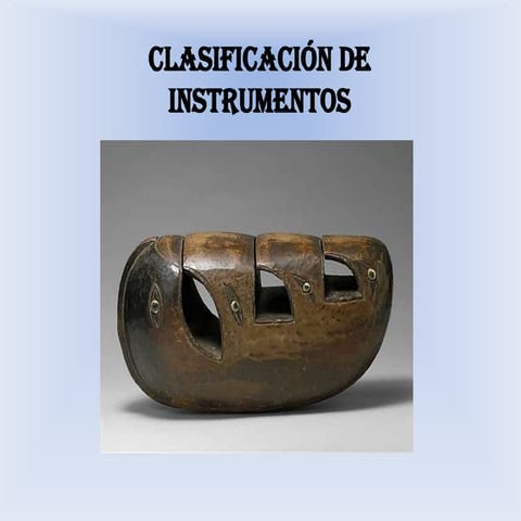 Clasificación de Instrumentos Musicales