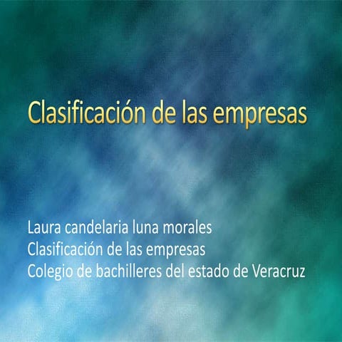 clasificacion de las empresas | PPTX