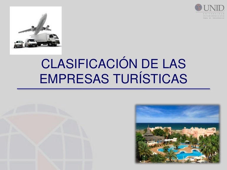 Clasificación de las empresas turísticas