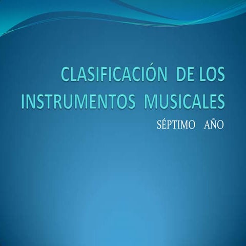 Clasificación  de los  instrumentos  musicales