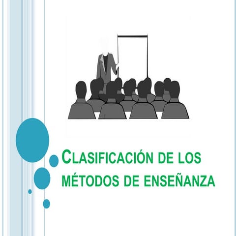 Clasificación de los métodos de enseñanza