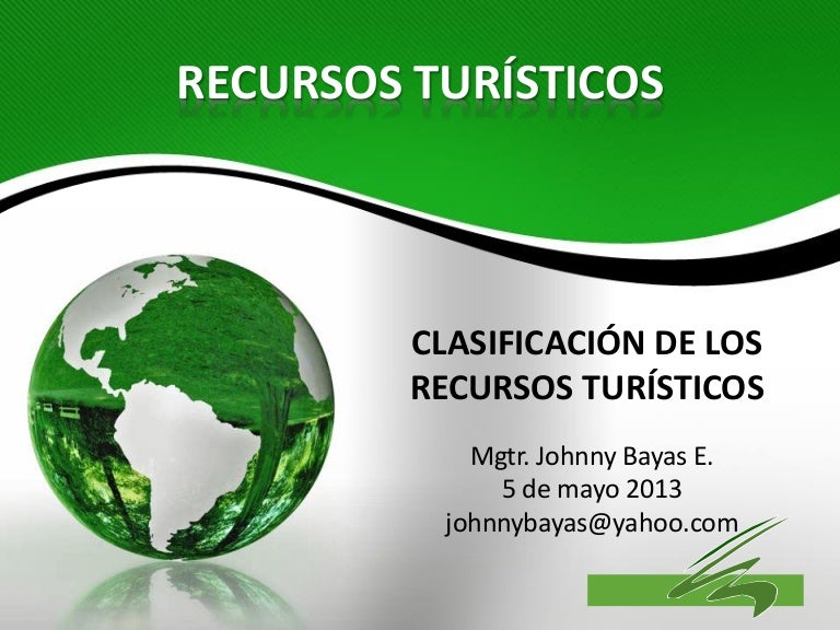 Clasificación de los recursos turísticos