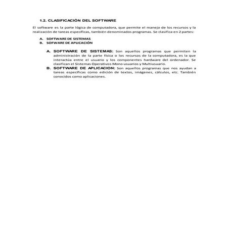 Clasificación del software