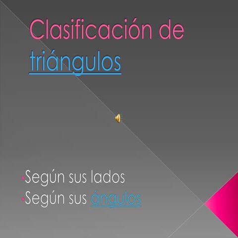 Clasificación de triángulos