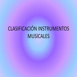 Clasificación instrumentos musicales