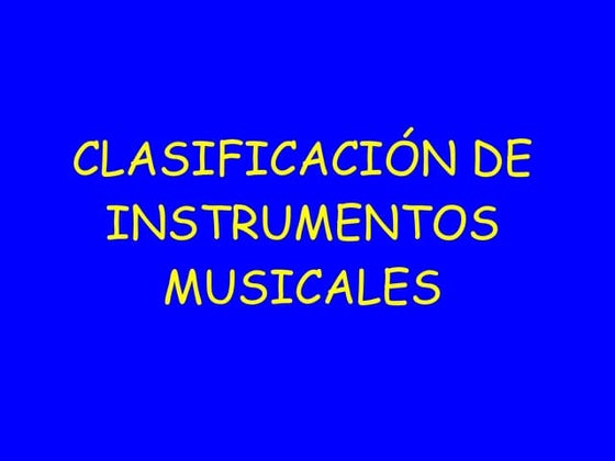 Instrumentos musicales 1º y 2º eso | PPT