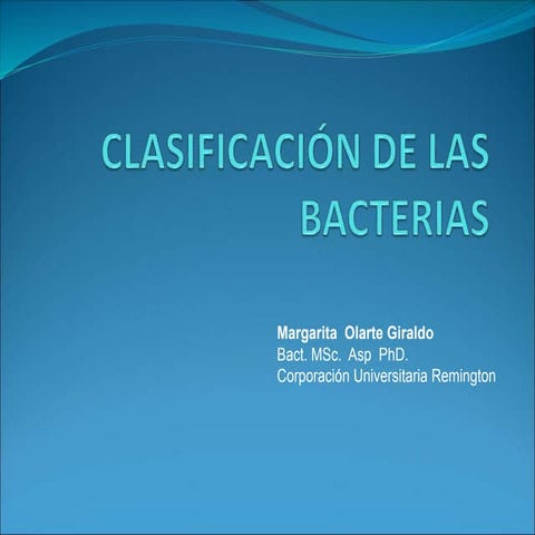 Clasificacion bacteriana