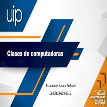 Clasificacion de computadoras