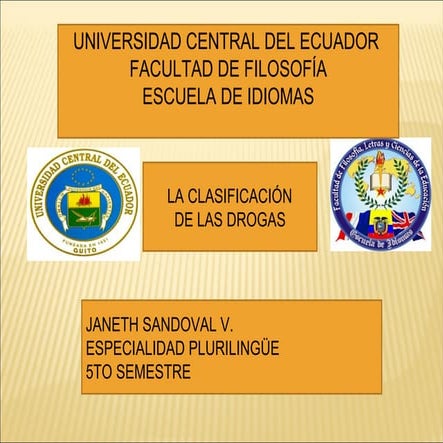 Clasificacion de drogas por Janeth Sandoval Villavicencio