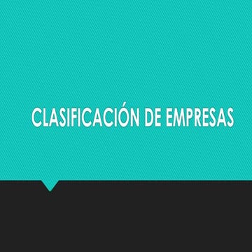 Clasificacion de empresas