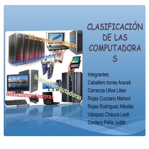 Clasificacion de las computadoras