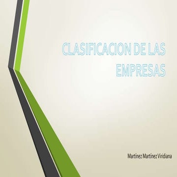Clasificacion de las empresas | PPTX