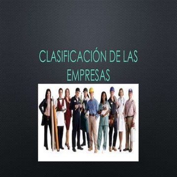 Clasificación de las empresas