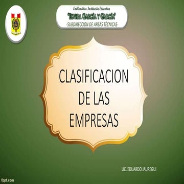 Clasificacion de las empresas | PPTX
