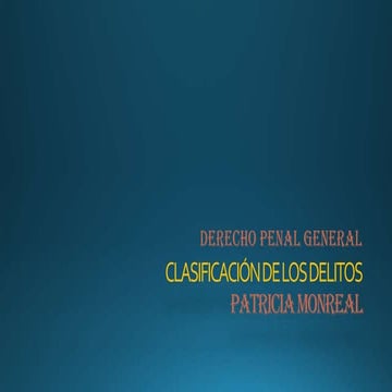 Clasificacion de los delitos