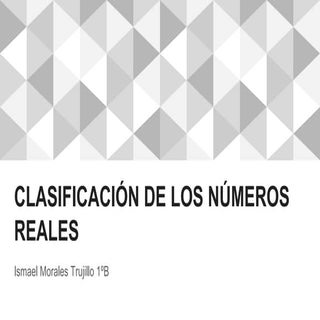 Clasificación de los números reales