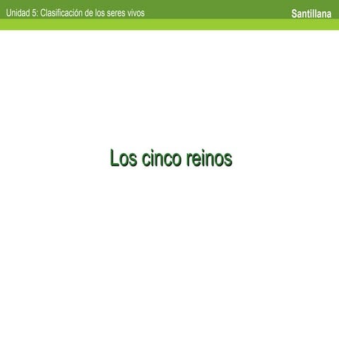 Clasificacion de los seres vivos