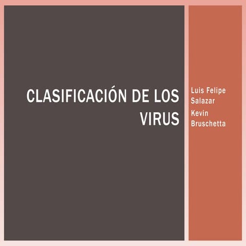Clasificacion de los virus | PPTX