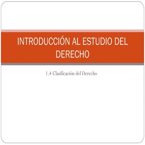 Clasificacion derecho