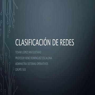 Clasificacion de redes
