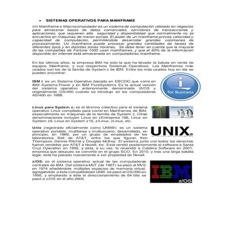 Clasificacion de sistemas operativos