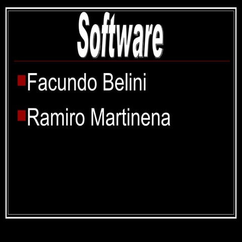 Clasificacion de software