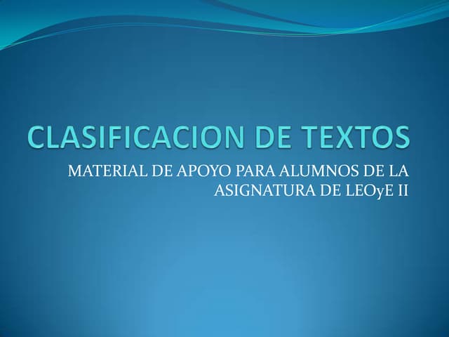 Clasificacion de textos