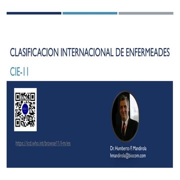 Clasificacion internacional de enfermeades CIE-11