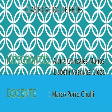 CLASIFICACIÓN DE REDES