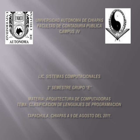 Clasificion de los lenguajes