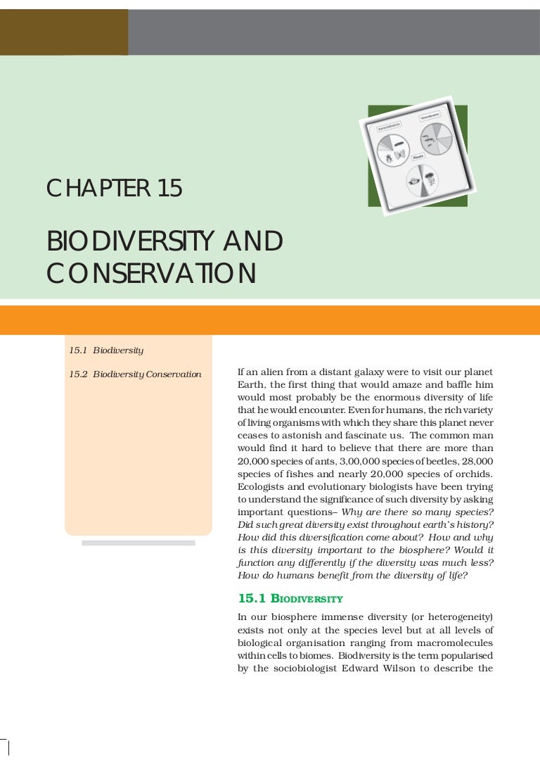 NCERT Books Class 12 Biology Chapter 15 BioDiversity