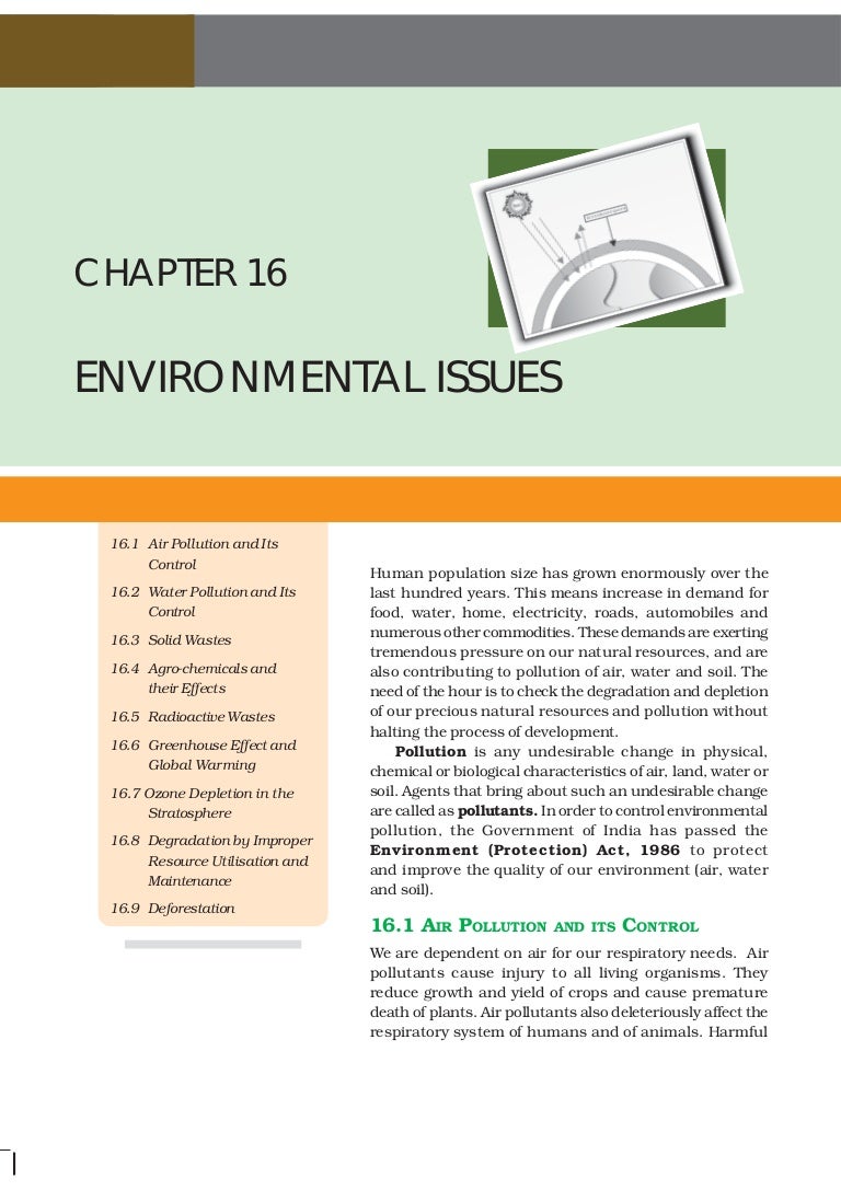 NCERT Books Class 12 Biology Chapter 16 Environment Issues