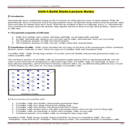 Solid State & Solution_Unit 1-2_Class-12_Board-JEE-NEET