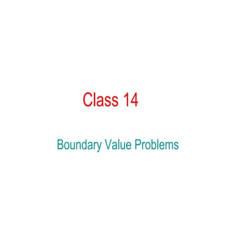 Boundary Value Problems