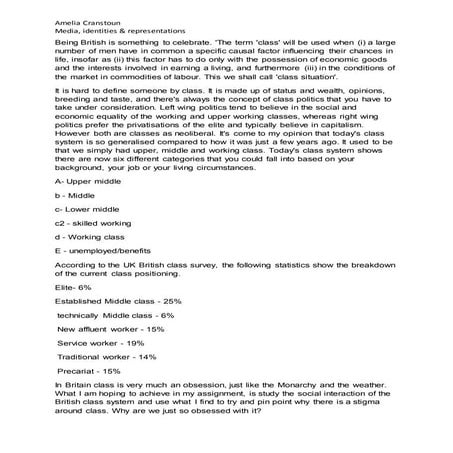 Class production script 