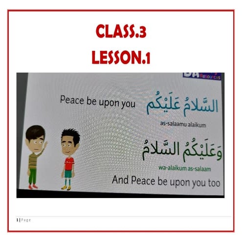 class. 3 arabic lesson.1.pdf arabic lessons | PDF