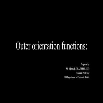  Outer orientation functions